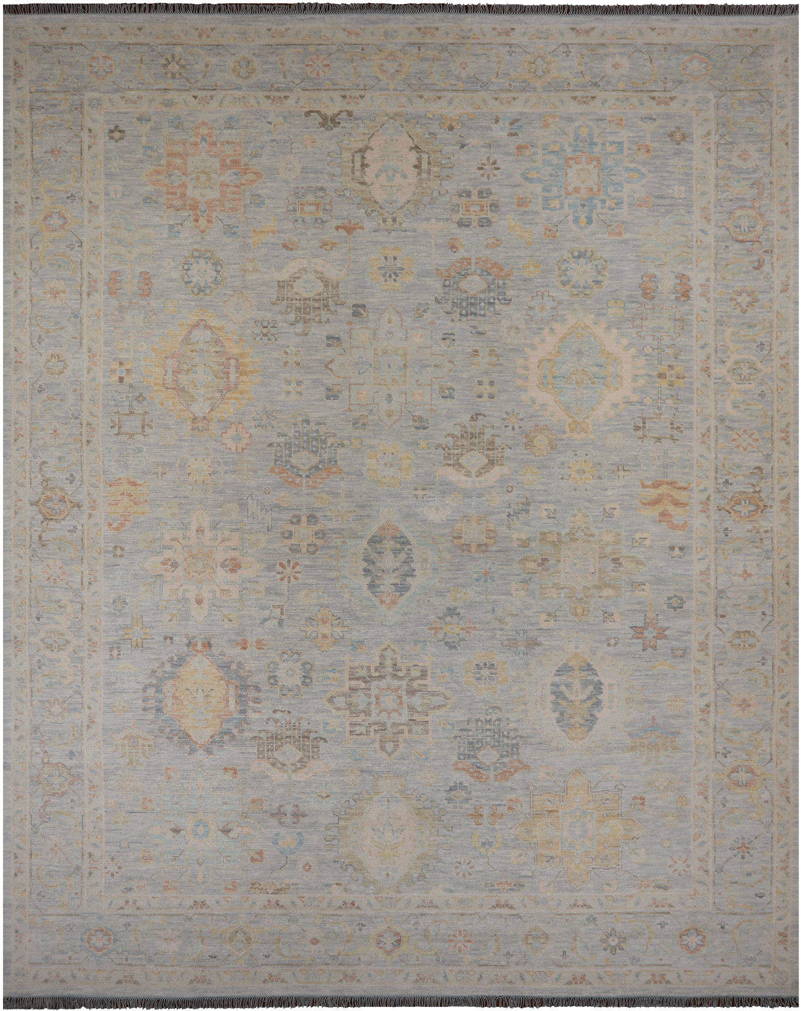 Grey Persian Fine Serapi Hand Knotted Wool Rug - 12' 0" X 14' 11"