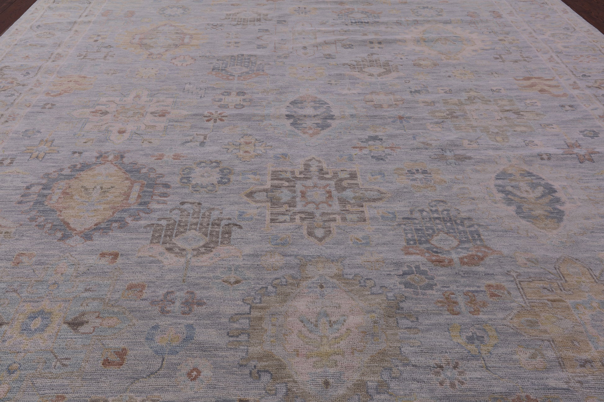 Grey Persian Fine Serapi Hand Knotted Wool Rug - 12' 0" X 14' 11" - Golden Nile