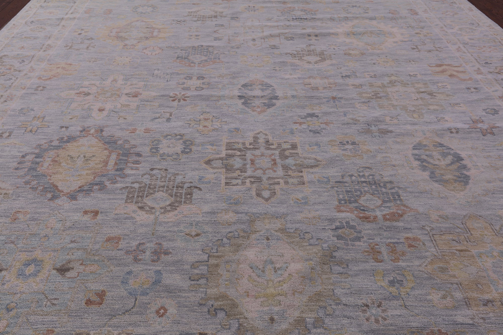 Grey Persian Fine Serapi Hand Knotted Wool Rug - 12' 0" X 14' 11" - Golden Nile