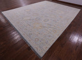 Grey Persian Fine Serapi Hand Knotted Wool Rug - 12' 0" X 14' 11" - Golden Nile