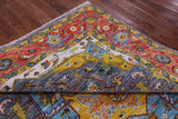 Grey Persian Heriz Serapi Hand Knotted Wool Rug - 8' 1" X 10' 1" - Golden Nile