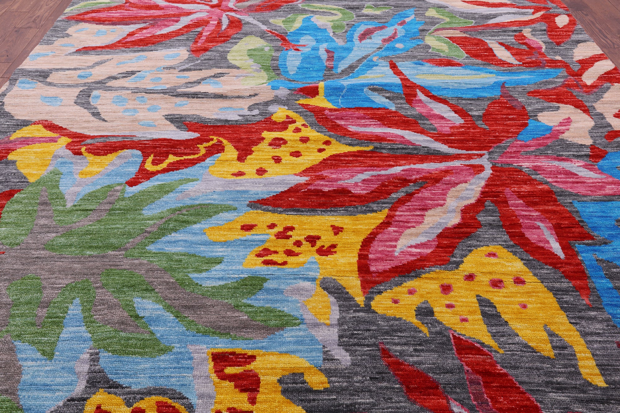 Contemporary Hand Knotted Wool Rug - 9' 0" X 11' 10" - Golden Nile