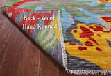 Contemporary Hand Knotted Wool Rug - 9' 0" X 11' 10" - Golden Nile
