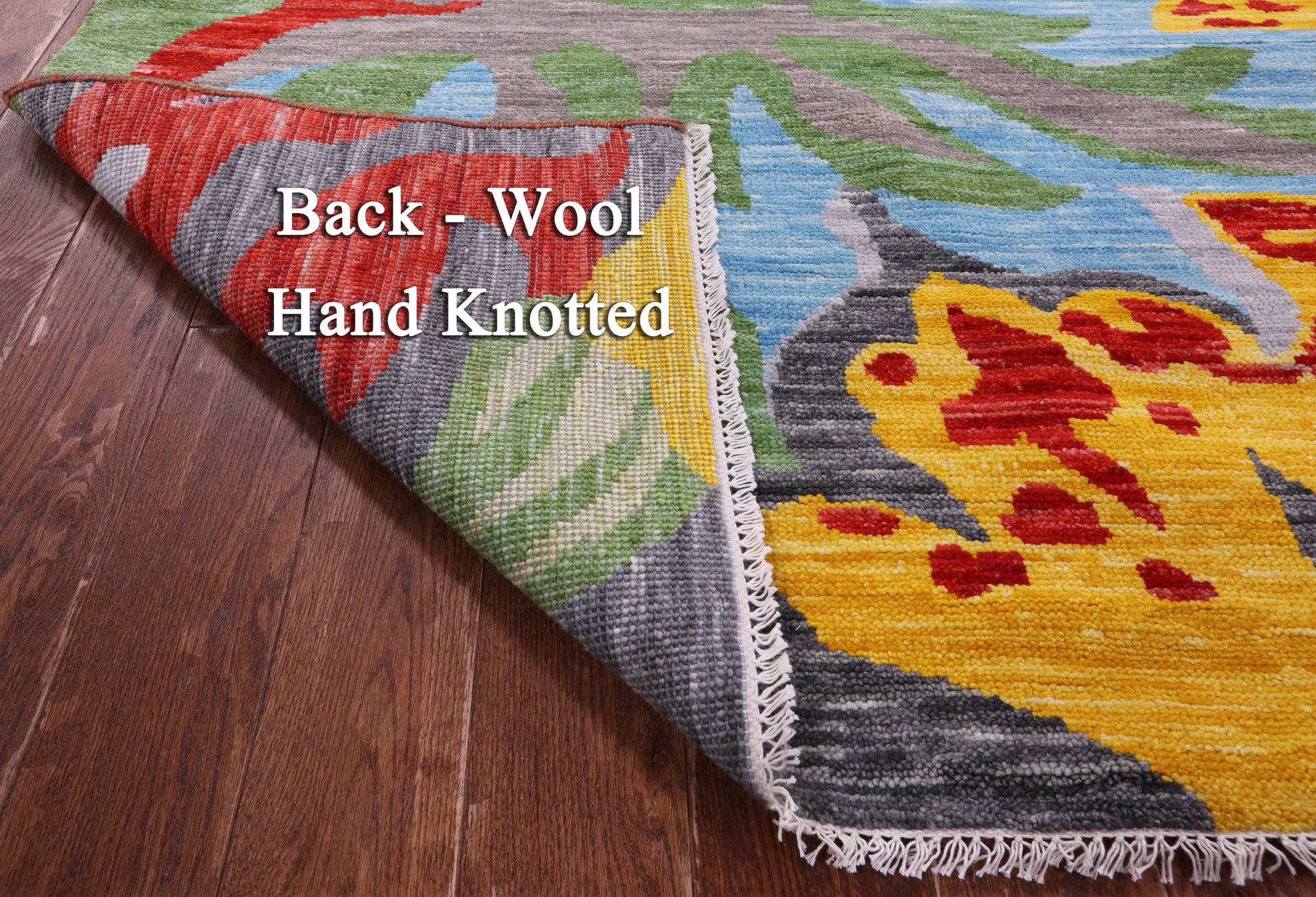Contemporary Hand Knotted Wool Rug - 9' 0" X 11' 10" - Golden Nile