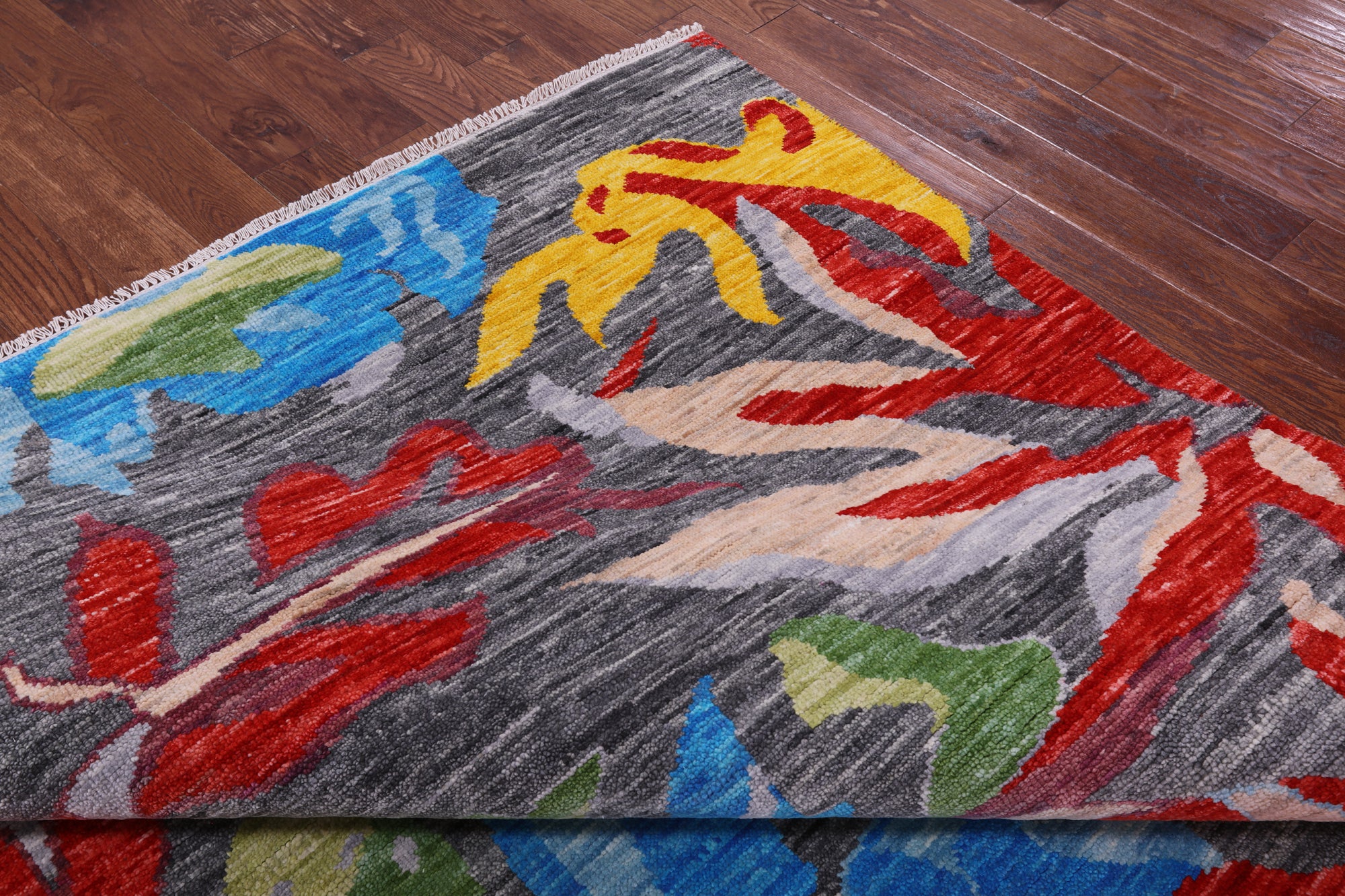 Contemporary Hand Knotted Wool Rug - 9' 0" X 11' 10" - Golden Nile