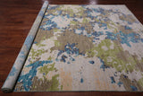SUPER SALE Abstract Contemporary Hand Knotted Wool Rug - 9' 1" X 12' 2"