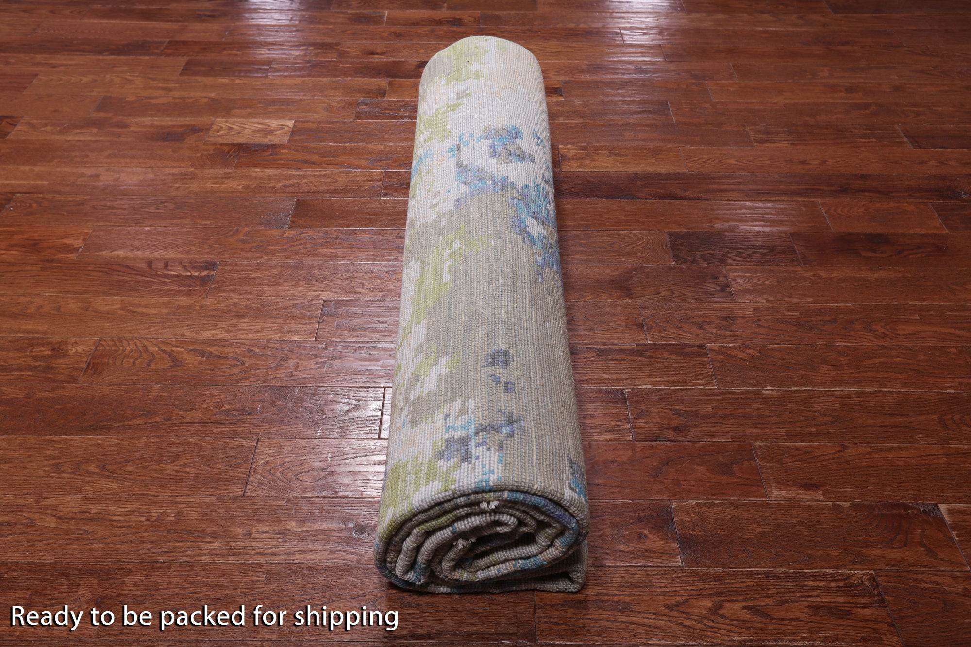 SUPER SALE Abstract Contemporary Hand Knotted Wool Rug - 9' 1" X 12' 2"