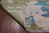 SUPER SALE Abstract Contemporary Hand Knotted Wool Rug - 9' 1" X 12' 2"