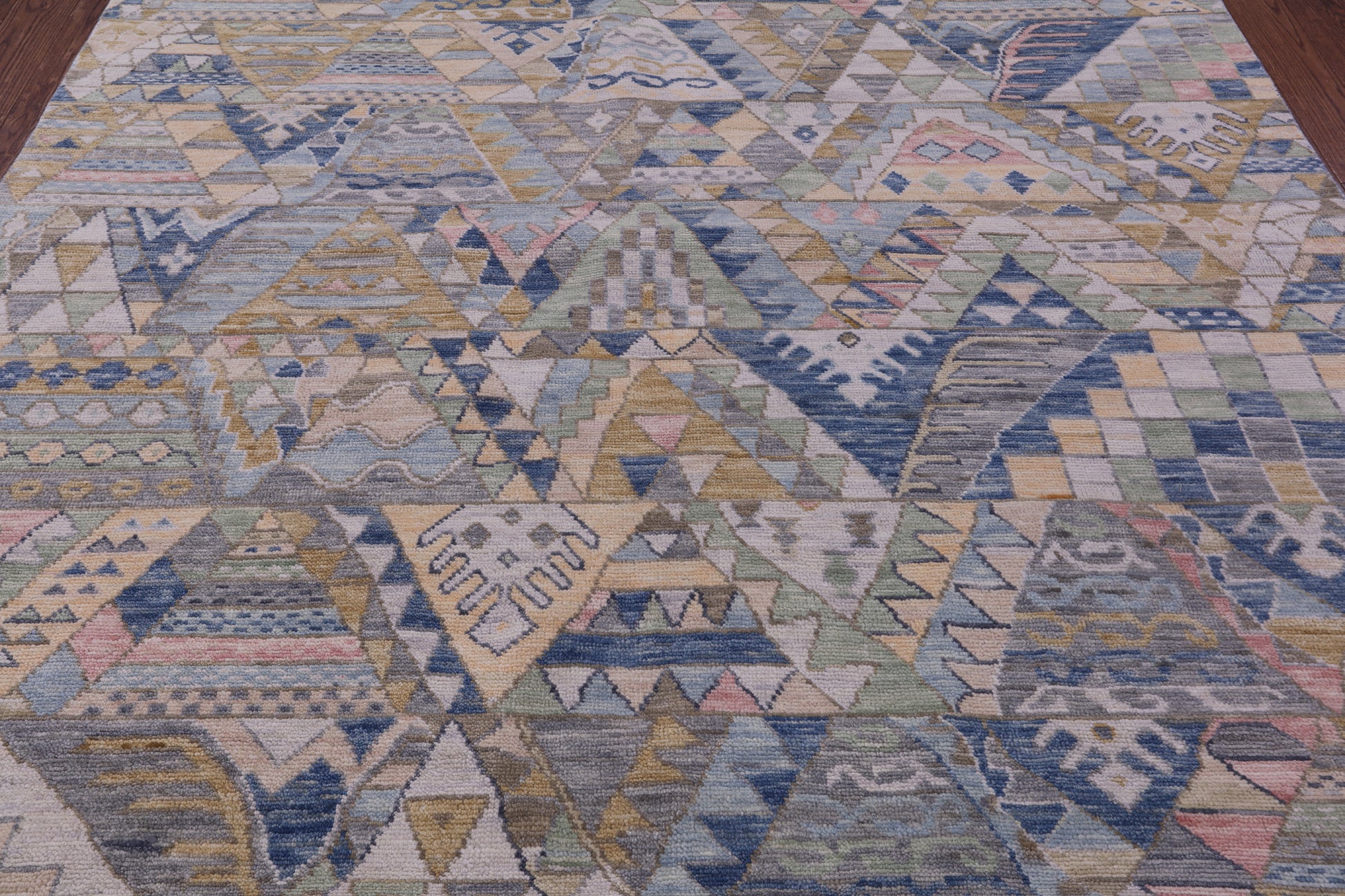 Tribal Moroccan Hand Knotted Wool Rug - 8' 1" X 10' 1" - Golden Nile