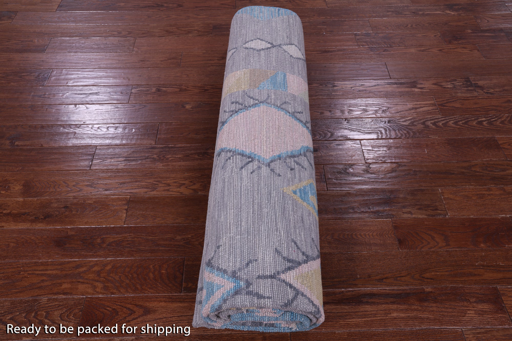 Grey Tribal Moroccan Hand Knotted Wool Rug - 9' 1" X 11' 11" - Golden Nile
