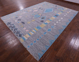 Grey Tribal Moroccan Hand Knotted Wool Rug - 9' 1" X 11' 11" - Golden Nile