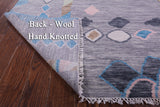 Grey Tribal Moroccan Hand Knotted Wool Rug - 9' 1" X 11' 11" - Golden Nile