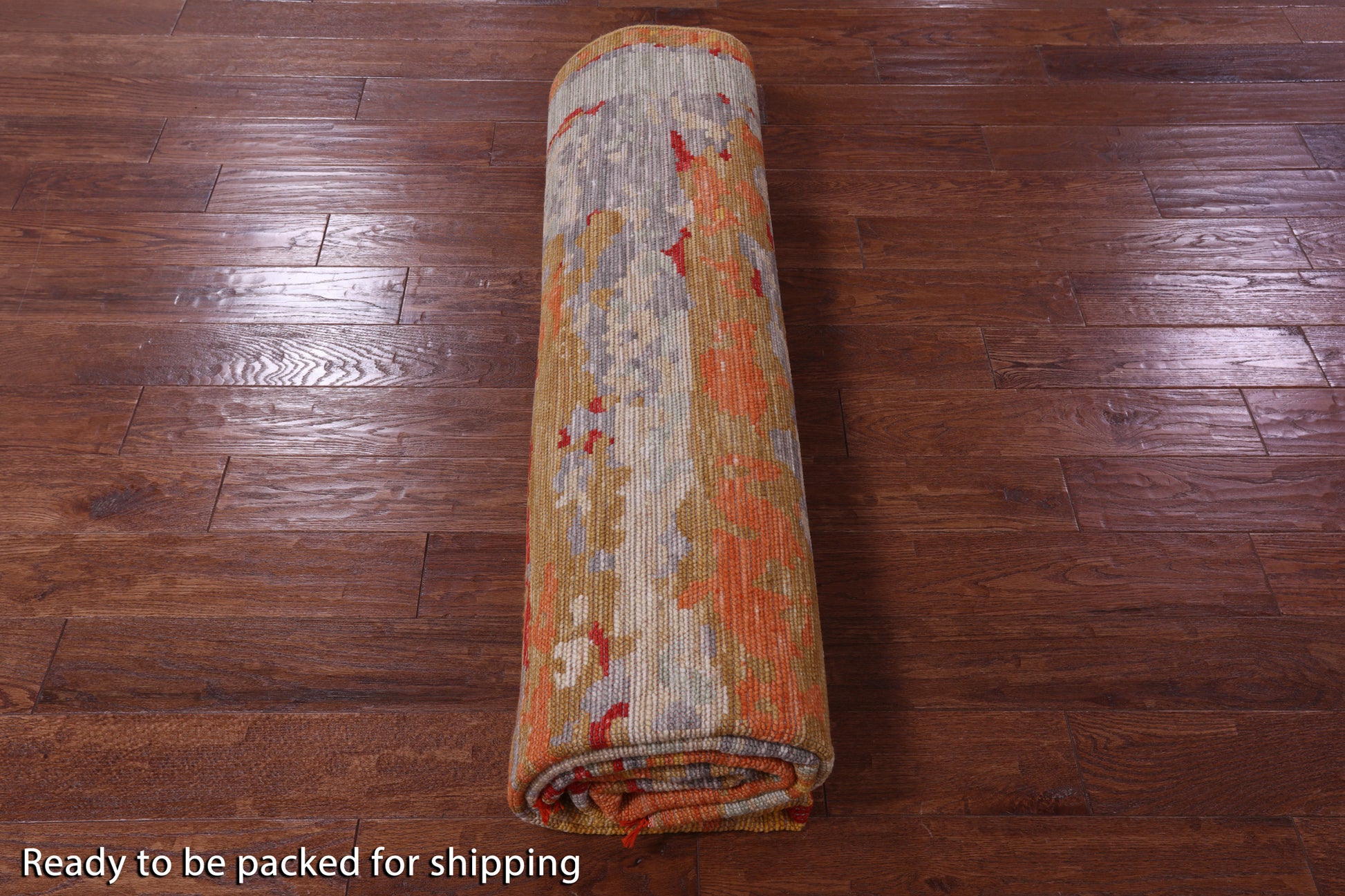 Abstract Contemporary Hand Knotted Wool Rug - 8' 0" X 9' 11" - Golden Nile