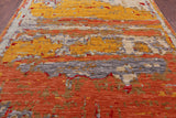 Abstract Contemporary Hand Knotted Wool Rug - 8' 0" X 9' 11" - Golden Nile