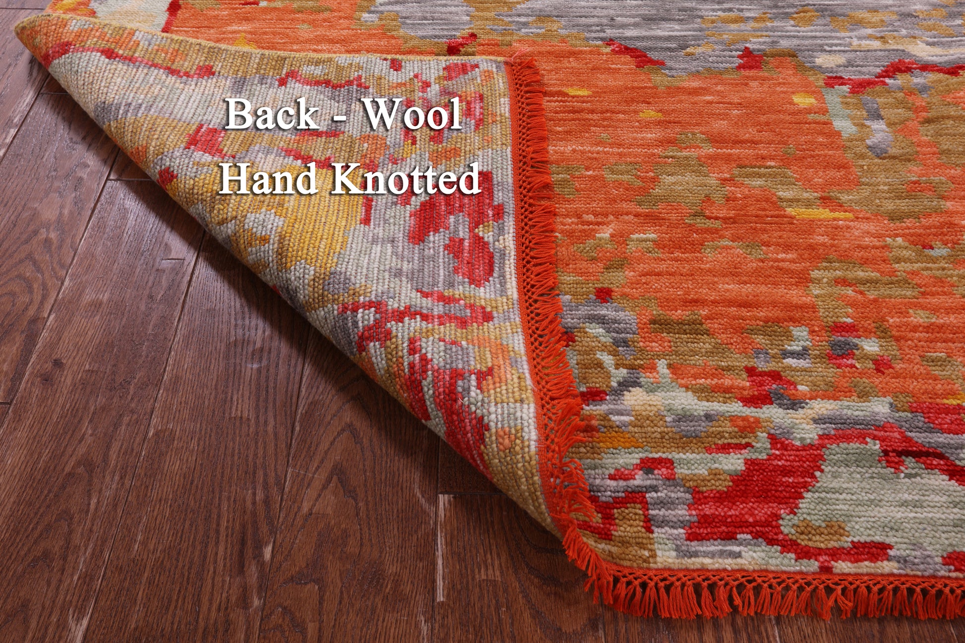 Abstract Contemporary Hand Knotted Wool Rug - 8' 0" X 9' 11" - Golden Nile