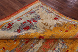 Abstract Contemporary Hand Knotted Wool Rug - 8' 0" X 9' 11" - Golden Nile