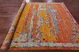 Abstract Contemporary Hand Knotted Wool Rug - 8' 0" X 9' 11" - Golden Nile