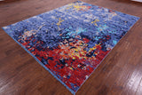 Abstract Contemporary Hand Knotted Wool Rug - 7' 10" X 9' 11" - Golden Nile