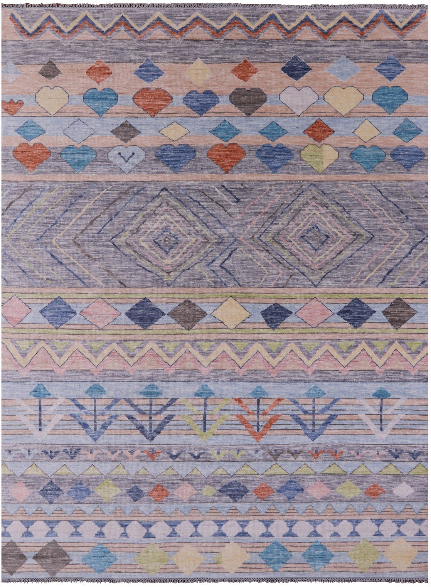 Tribal Moroccan Handmade Wool Rug - 9' 0" X 12' 1" - Golden Nile