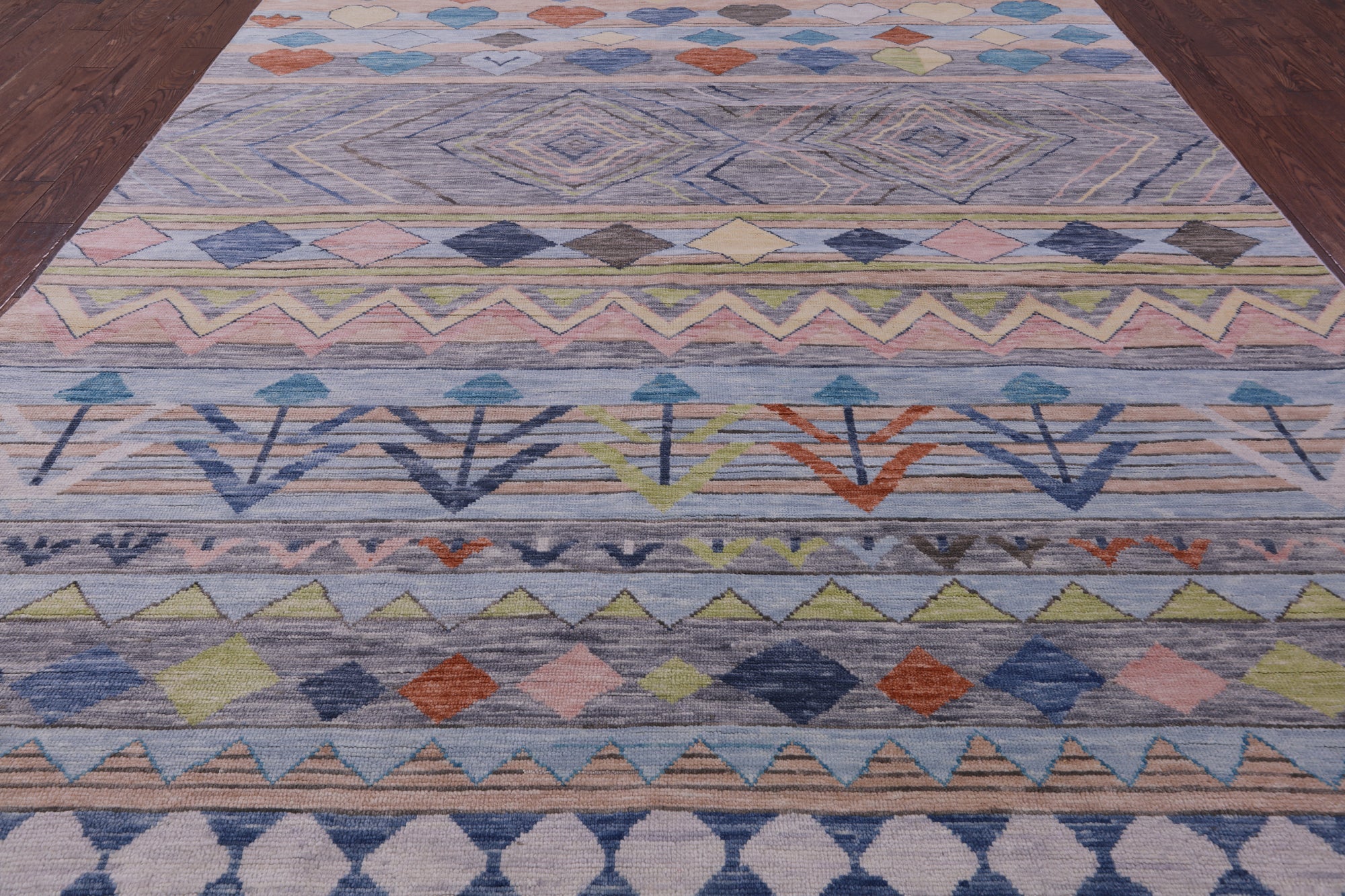 Tribal Moroccan Handmade Wool Rug - 9' 0" X 12' 1" - Golden Nile