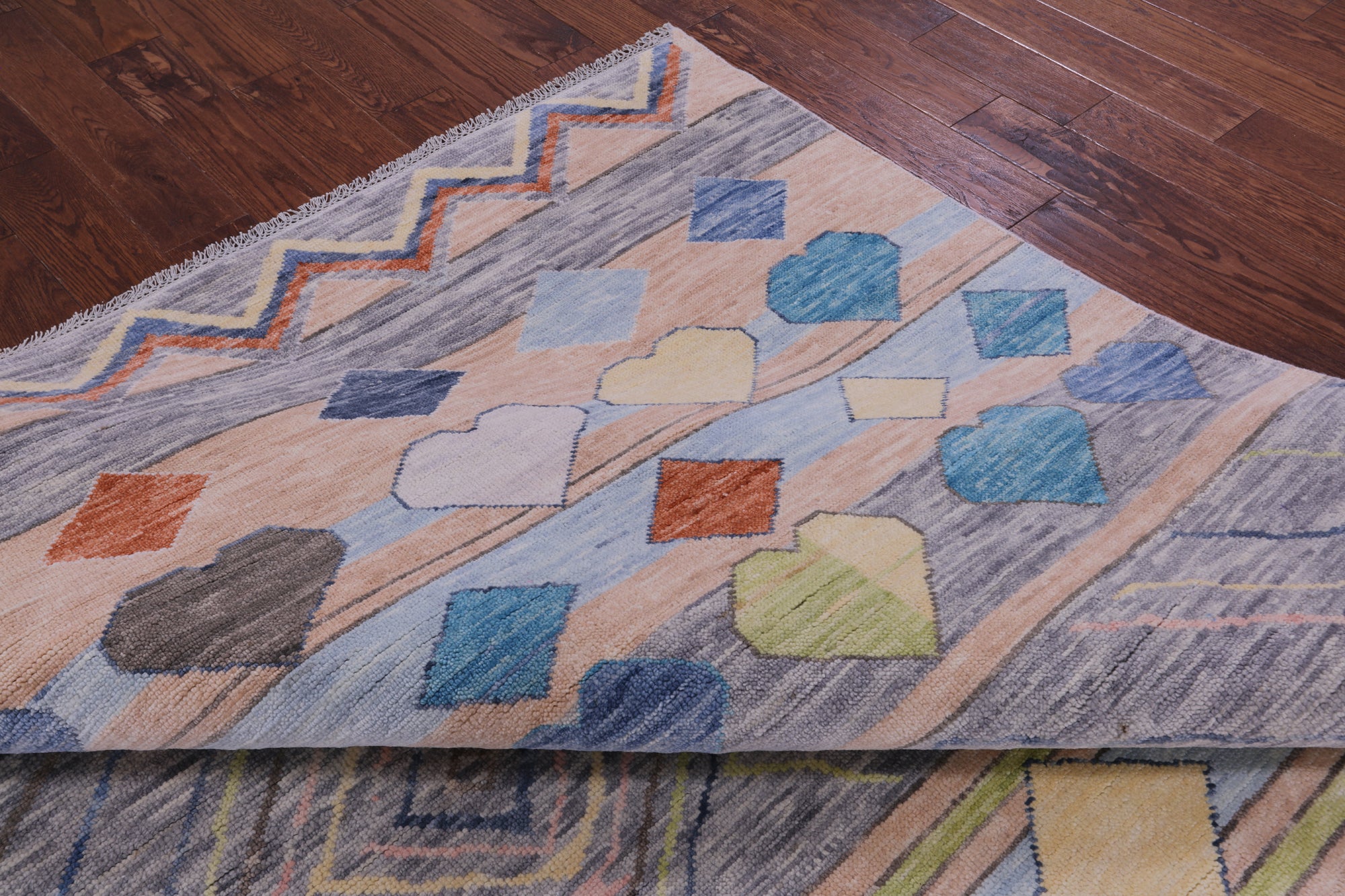 Tribal Moroccan Handmade Wool Rug - 9' 0" X 12' 1" - Golden Nile
