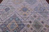 Grey Tribal Moroccan Handmade Wool Rug - 8' 4" X 9' 9" - Golden Nile