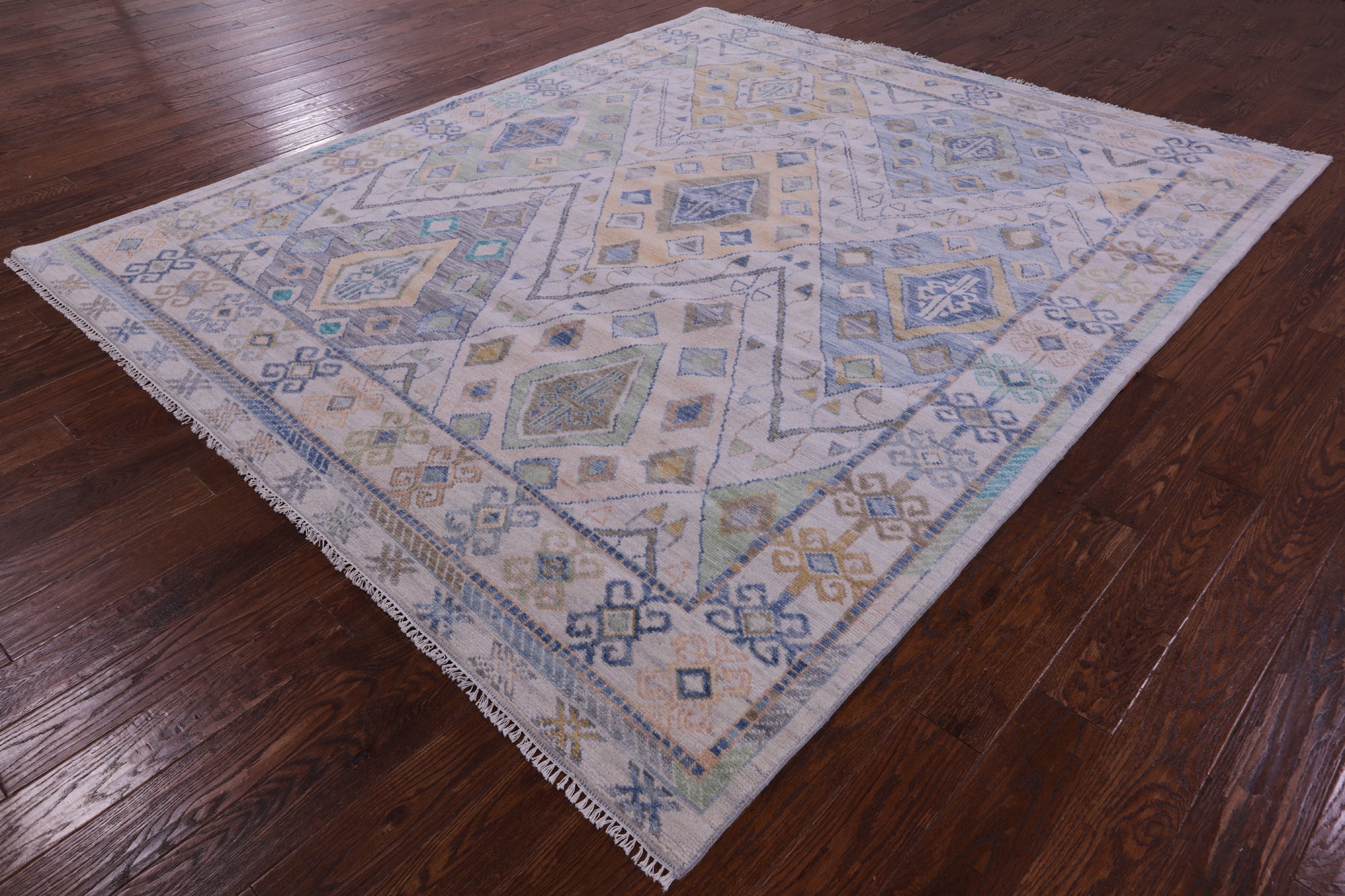 Grey Tribal Moroccan Handmade Wool Rug - 8' 4" X 9' 9" - Golden Nile