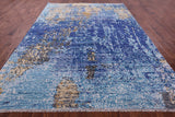 Abstract Contemporary Handmade Wool Rug - 9' 1" X 12' 2" - Golden Nile