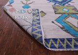 Ivory Tribal Moroccan Hand Knotted Wool Rug - 8' 0" X 10' 2" - Golden Nile
