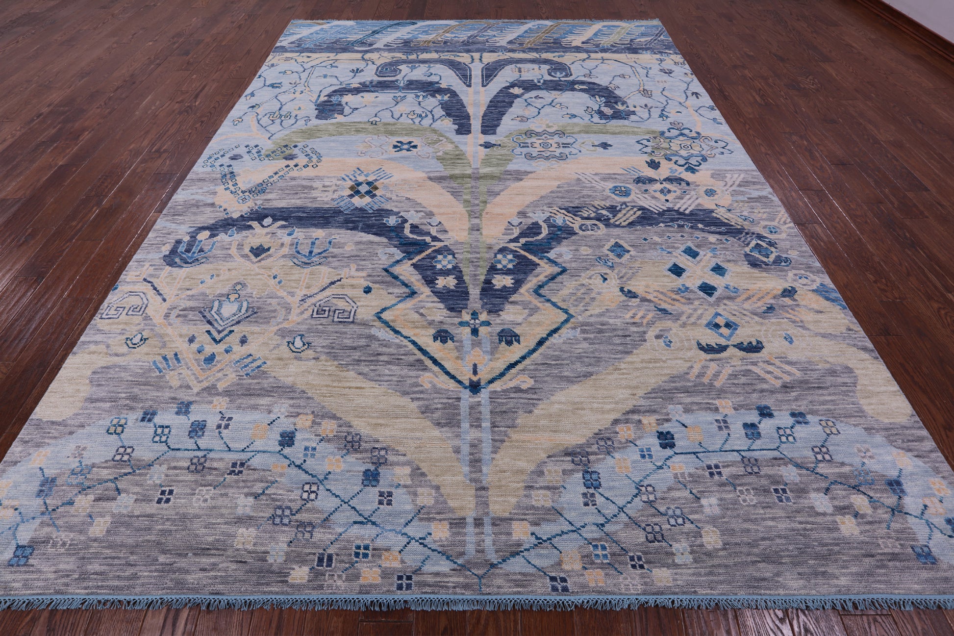 Tribal Moroccan Handmade Wool Rug - 9' 0" X 12' 3" - Golden Nile