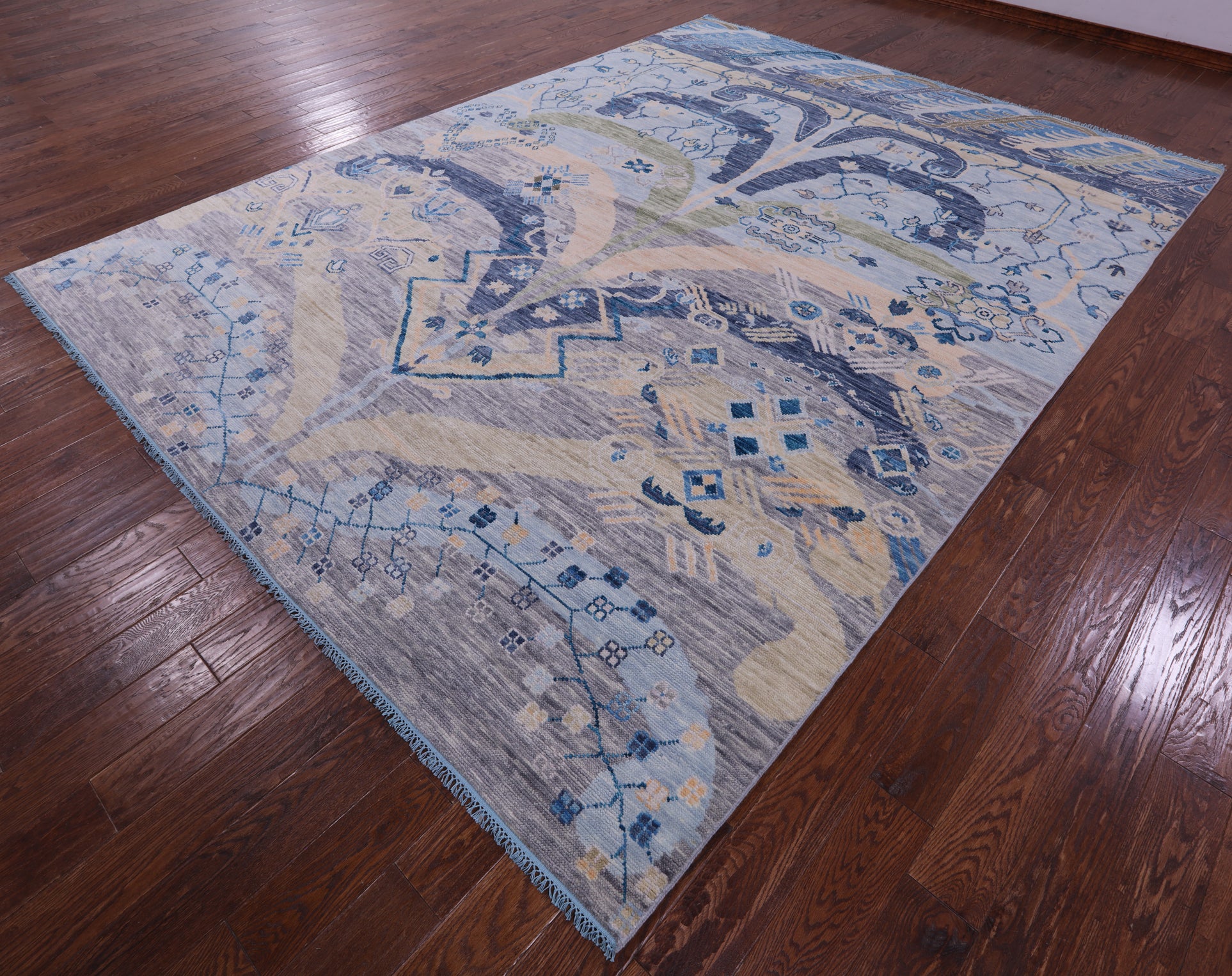Tribal Moroccan Handmade Wool Rug - 9' 0" X 12' 3" - Golden Nile