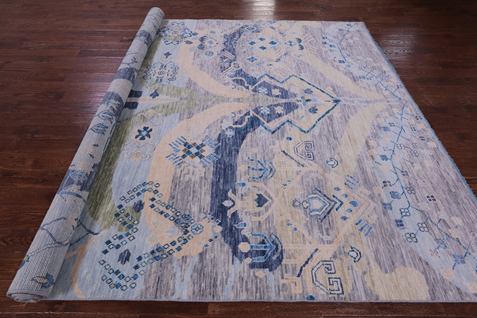 Tribal Moroccan Handmade Wool Rug - 9' 0" X 12' 3" - Golden Nile