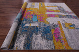 Abstract Contemporary Hand Knotted Wool Rug - 9' 9" X 13' 11" - Golden Nile