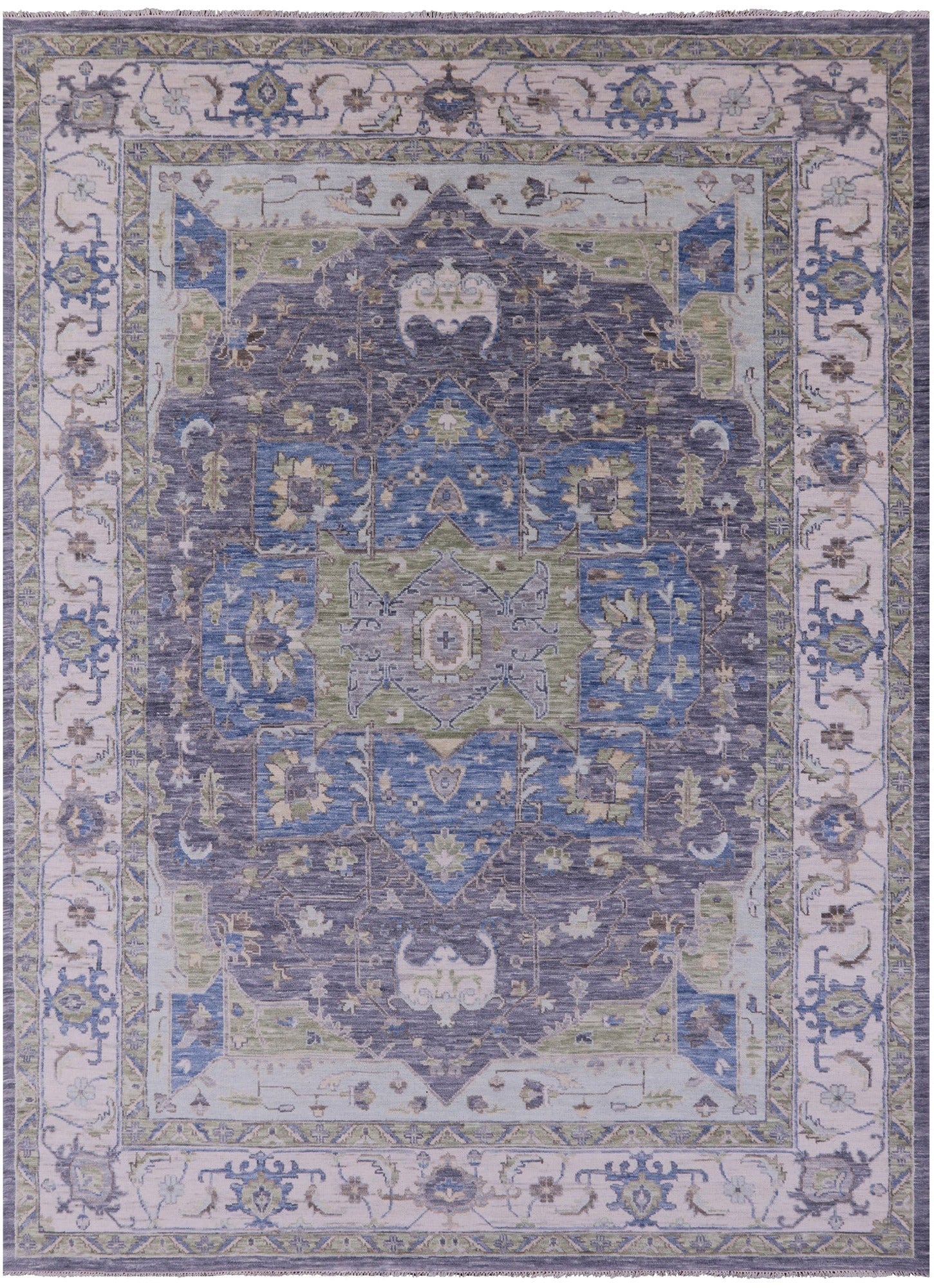Geometric Heriz Serapi Hand Knotted Wool Rug - 10' 2" X 14' 0" - Golden Nile