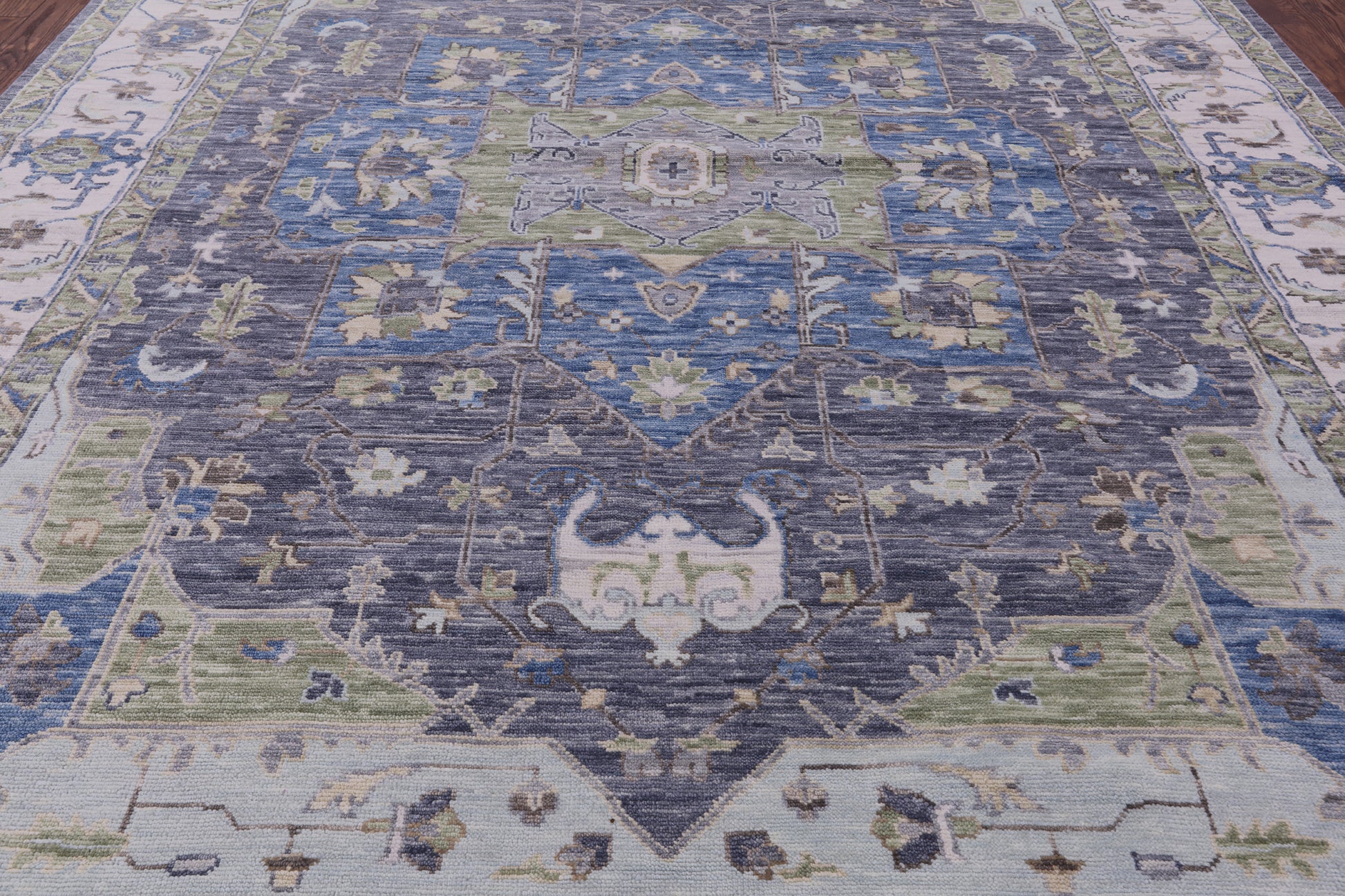 Geometric Heriz Serapi Hand Knotted Wool Rug - 10' 2" X 14' 0" - Golden Nile