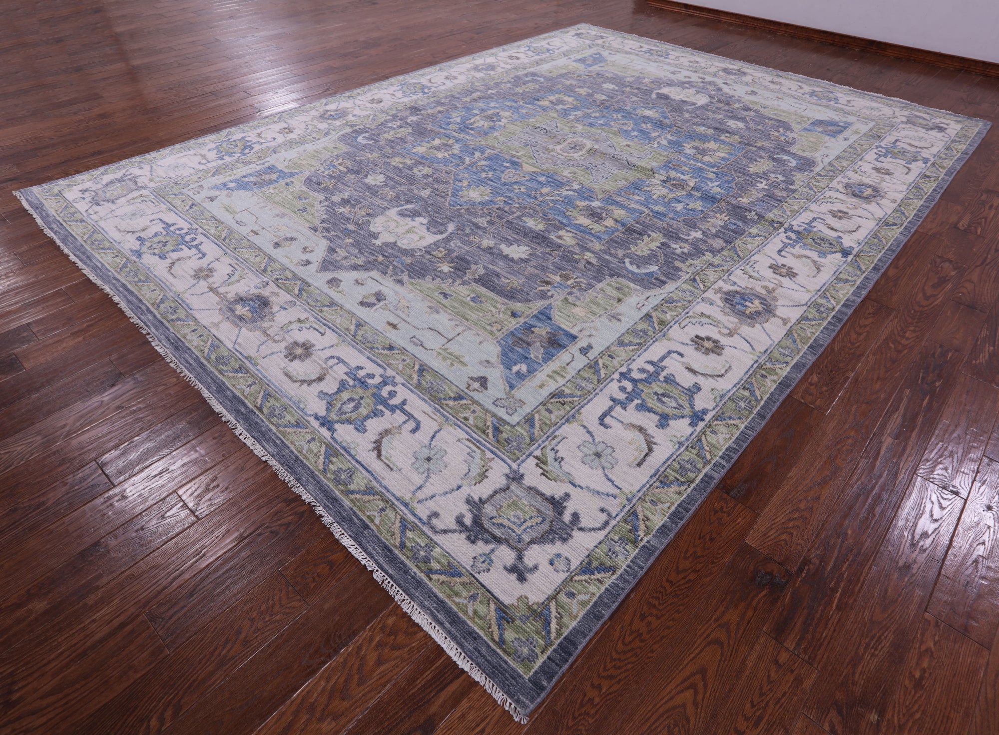 Geometric Heriz Serapi Hand Knotted Wool Rug - 10' 2" X 14' 0" - Golden Nile