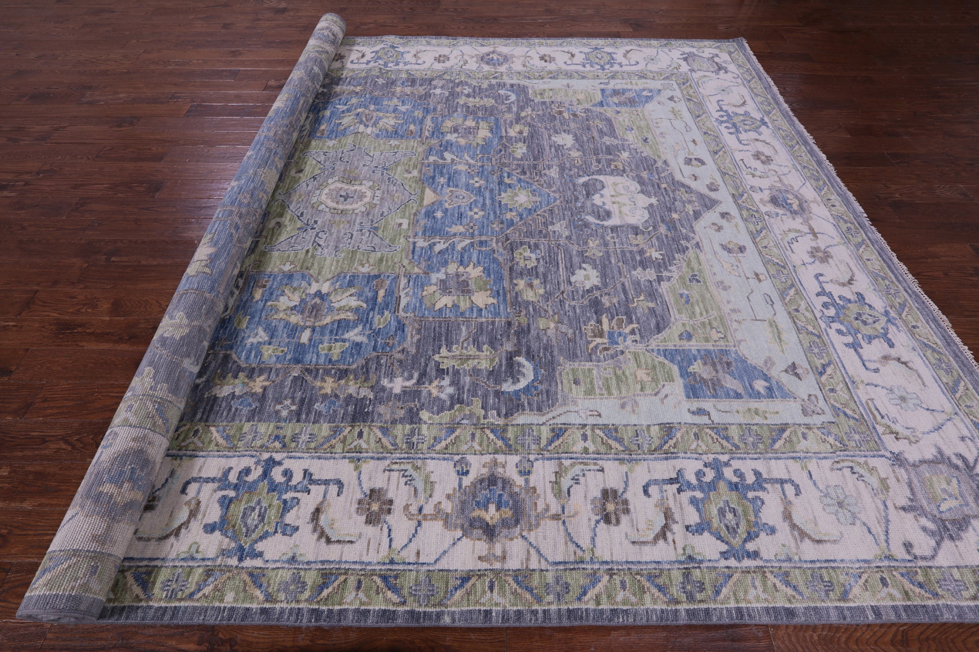 Geometric Heriz Serapi Hand Knotted Wool Rug - 10' 2" X 14' 0" - Golden Nile