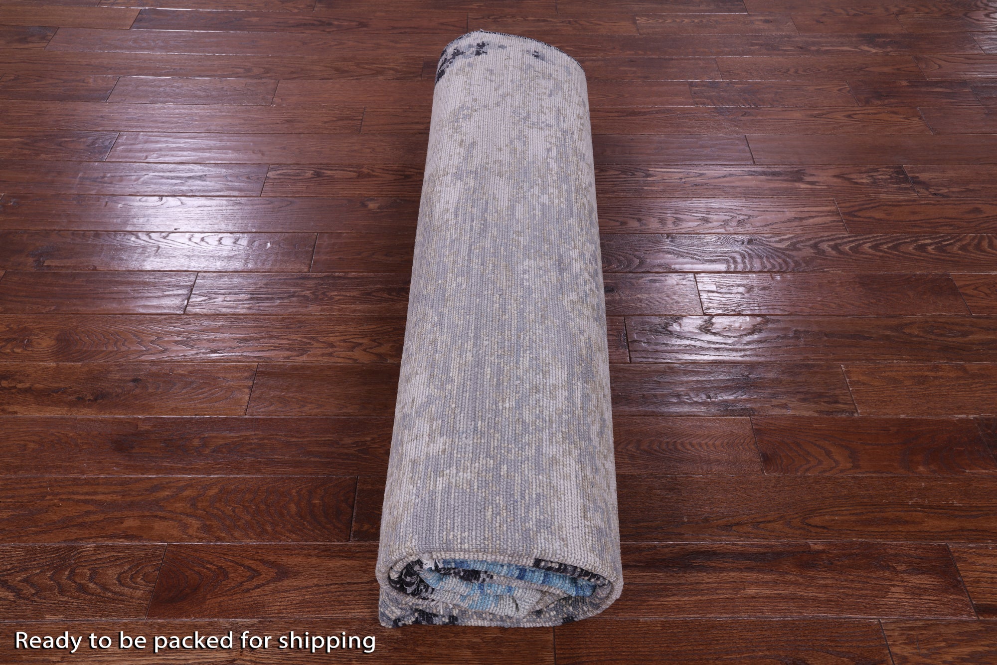 Abstract Contemporary Handmade Wool Rug - 9' 1" X 11' 11" - Golden Nile