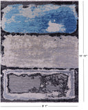 Abstract Contemporary Handmade Wool Rug - 9' 1" X 11' 11" - Golden Nile
