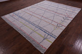 Ivory Tribal Moroccan Hand Knotted Wool Rug - 8' 1" X 10' 3" - Golden Nile