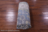 Blue Geometric Heriz Serapi Hand Knotted Wool Rug - 10' 2" X 14' 1" - Golden Nile