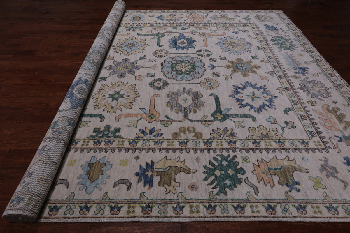 SUPER SALE Ivory Persian Sultanabad Handmade Wool Rug - 10' 1" X 14' 0"