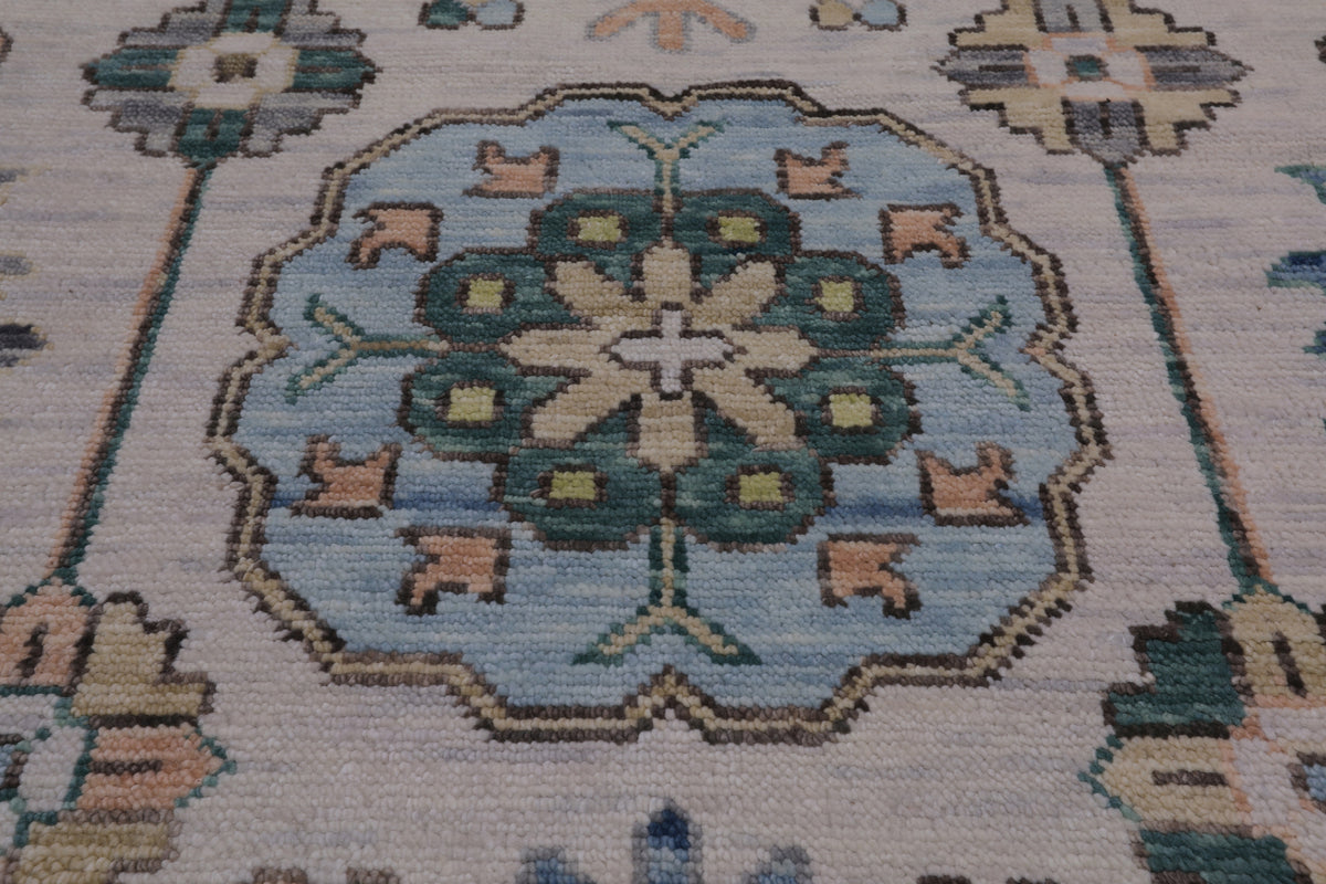 SUPER SALE Ivory Persian Sultanabad Handmade Wool Rug - 10' 1" X 14' 0"