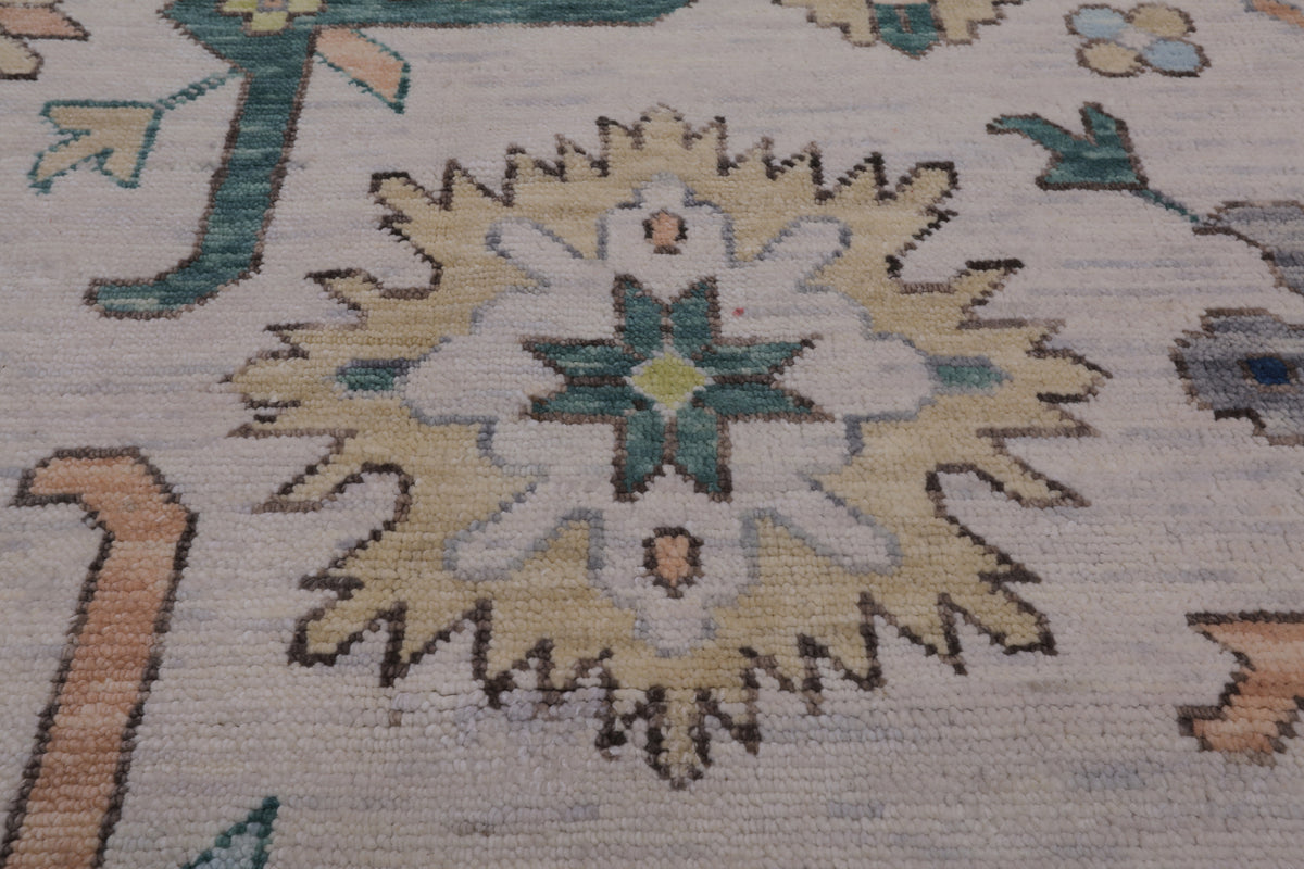 SUPER SALE Ivory Persian Sultanabad Handmade Wool Rug - 10' 1" X 14' 0"