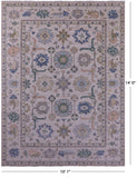 Ivory Persian Sultanabad Handmade Wool Rug - 10' 1" X 14' 0" - Golden Nile