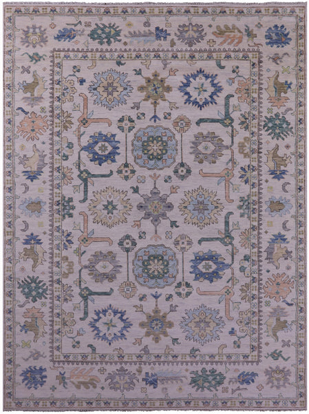 Ivory Persian Sultanabad Handmade Wool Rug - 10' 1" X 14' 0" - Golden Nile