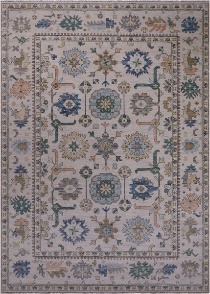 SUPER SALE Ivory Persian Sultanabad Handmade Wool Rug - 10' 1" X 14' 0"