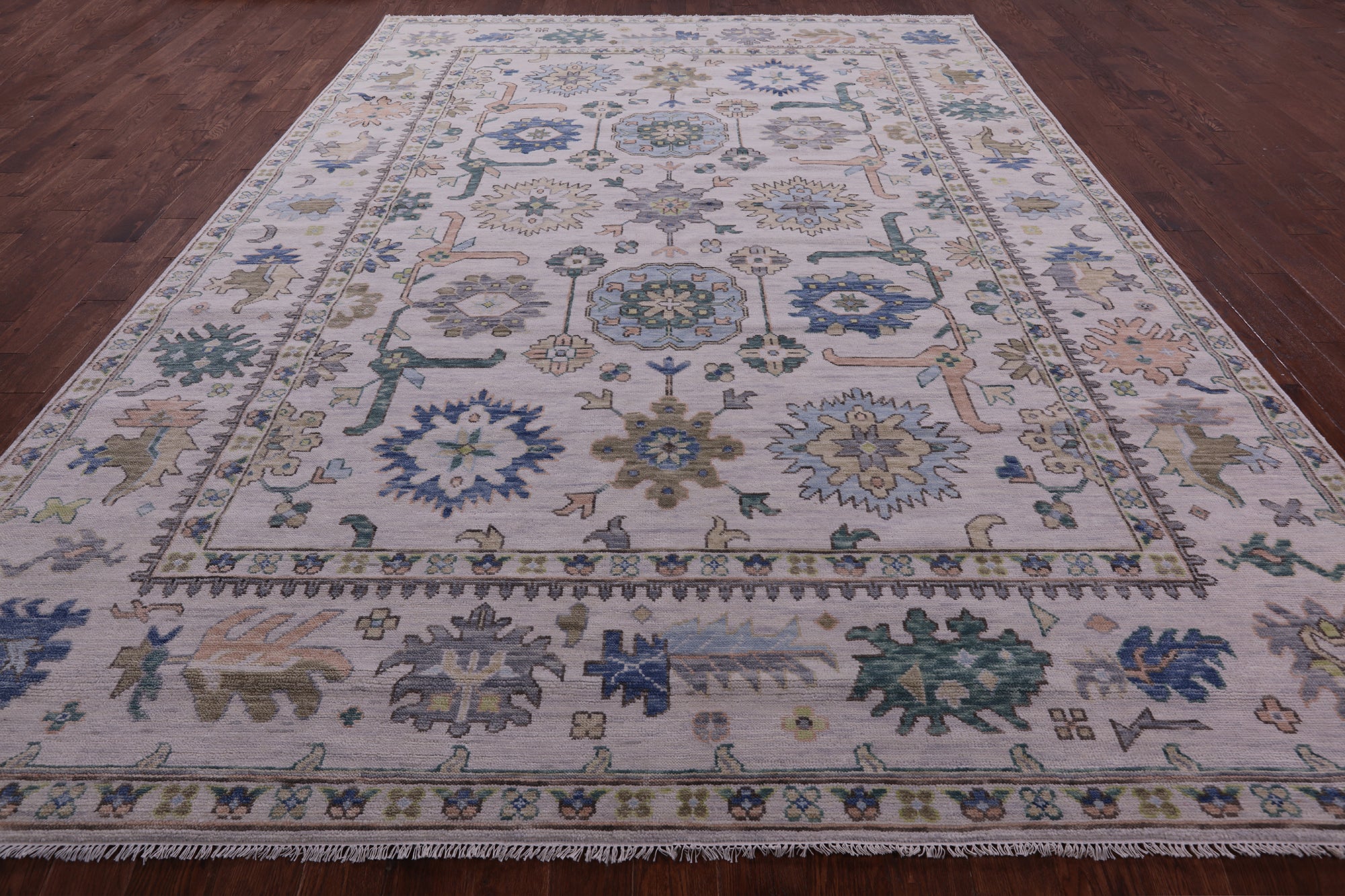 Ivory Persian Sultanabad Handmade Wool Rug - 10' 1" X 14' 0" - Golden Nile