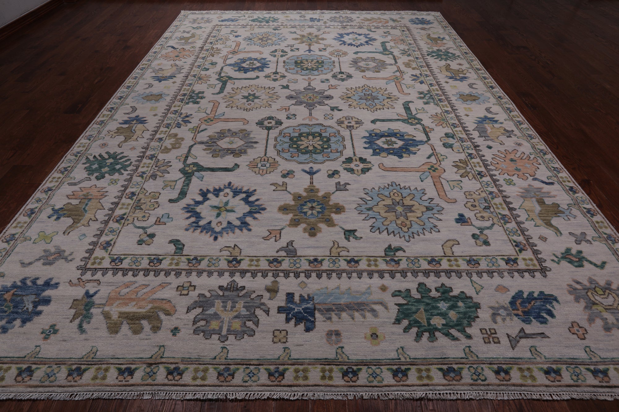 SUPER SALE Ivory Persian Sultanabad Handmade Wool Rug - 10' 1" X 14' 0"