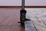 Grey Geometric Heriz Serapi Hand Knotted Wool Rug - 9' 2" X 12' 1" - Golden Nile